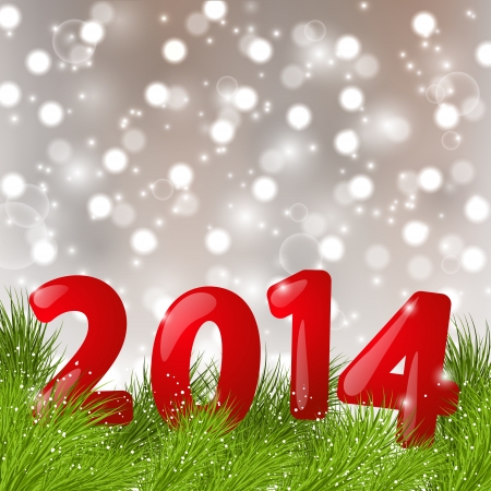 Christmas background with 2014 numbersのイラスト素材