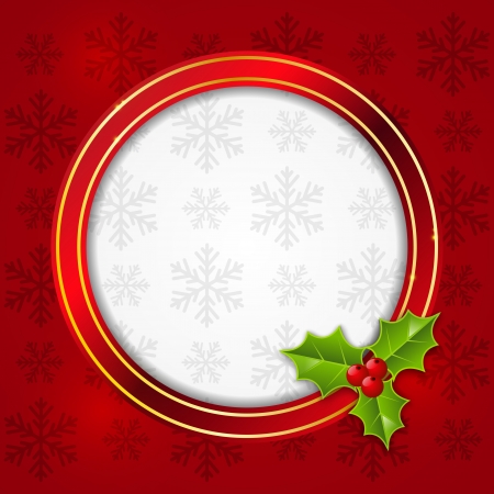 Christmas round frame with place for textのイラスト素材