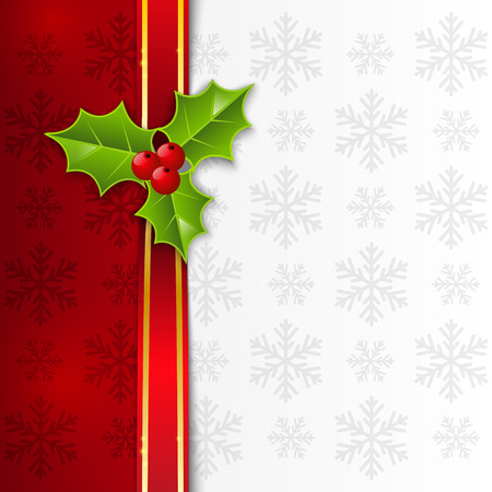 Christmas background with red ribbonのイラスト素材