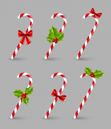 Set of six Christmas candiesの写真素材