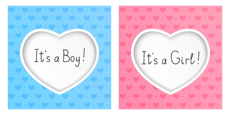 Greeting card for boy and girlのイラスト素材