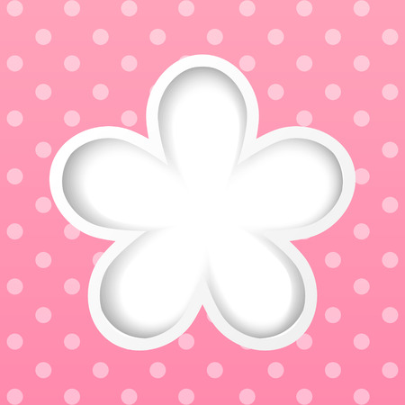 Paper flower on pink backgroundのイラスト素材