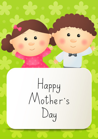 Greeting card for Mothers dayのイラスト素材