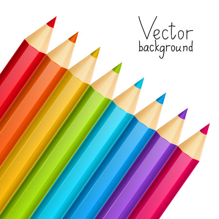 Vector background with color pencilsのイラスト素材
