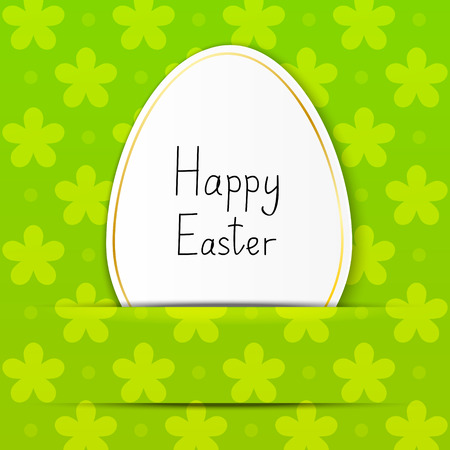 Easter card with paper eggのイラスト素材