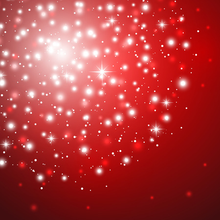 Shiny fireworks on red backgroundのイラスト素材