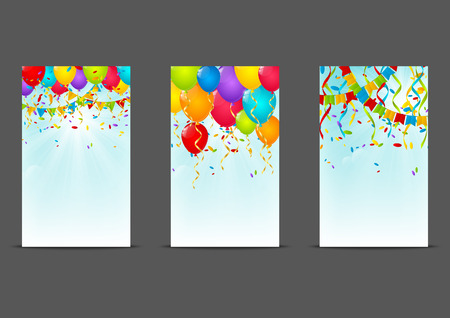 Set of 240 x 400 Birthday bannersのイラスト素材
