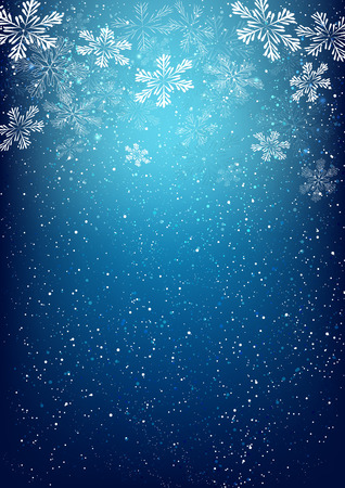 Xmas snowflakes on blue backgroundのイラスト素材