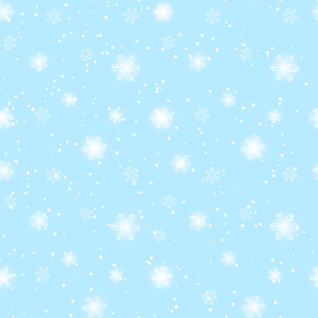 Seamless pattern with white snowflakesのイラスト素材