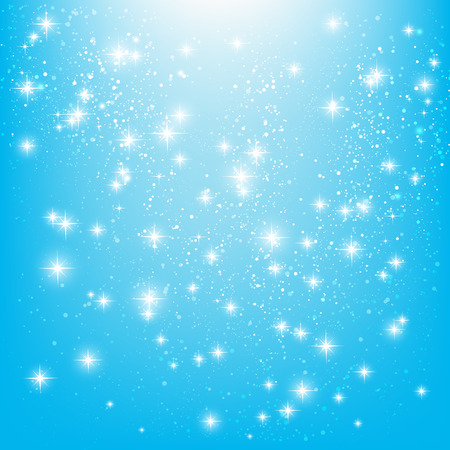Shiny stars on blue backgroundのイラスト素材