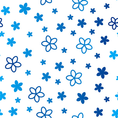 Blue floral seamless pattern for Your designのイラスト素材