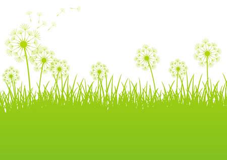 Green spring background with place for textのイラスト素材