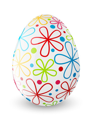 Easter egg with color patternのイラスト素材