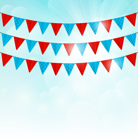 Party flags on sunny backgroundのイラスト素材