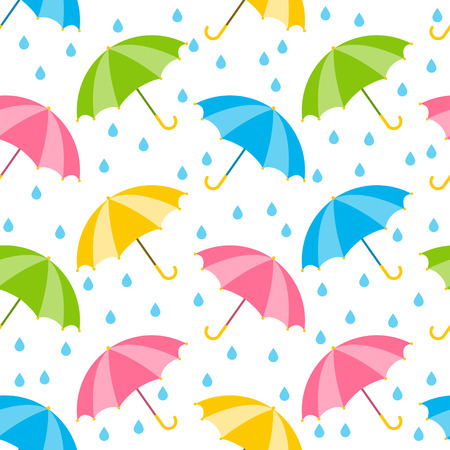 Seamless pattern with color umbrellasのイラスト素材
