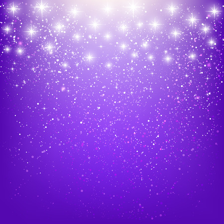 Shiny stars on purple backgroundのイラスト素材