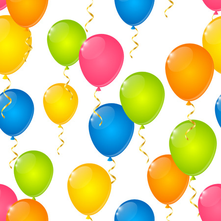 Seamless pattern with color balloonsのイラスト素材