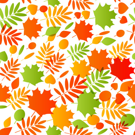 Seamless pattern with autumn leavesのイラスト素材