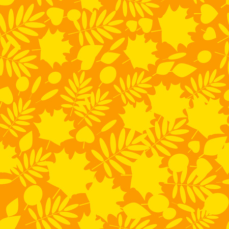 Seamless pattern with autumn leavesのイラスト素材
