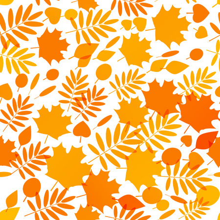 Seamless pattern with autumn leavesのイラスト素材