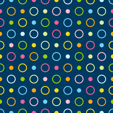 Seamless pattern with color polka dotsのイラスト素材