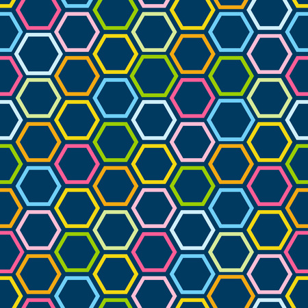 Seamless pattern with color hexagonsのイラスト素材