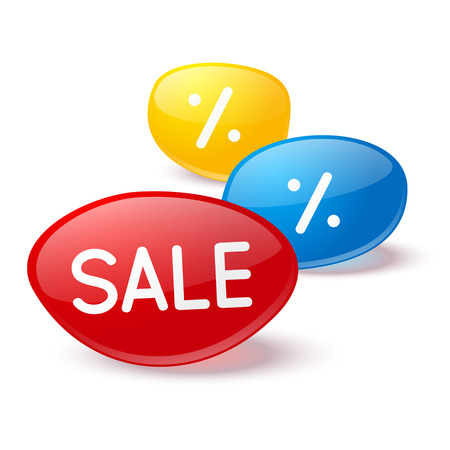 Glossy sale elements for Your designのイラスト素材