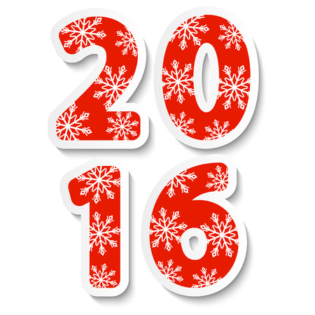 2016 New Year date for Your designのイラスト素材