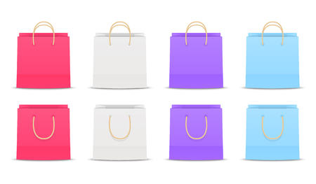 Set of paper shopping bagsのイラスト素材