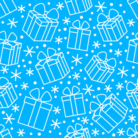 Seamless pattern with gift boxesのイラスト素材