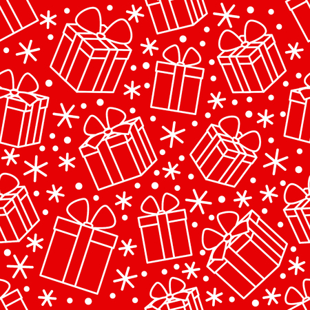 Seamless pattern with gift boxesのイラスト素材