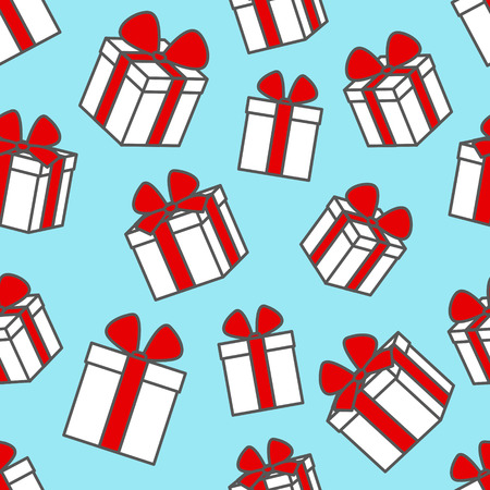 Seamless pattern with gift boxesのイラスト素材