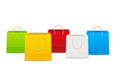 Paper shopping bags for Your designのイラスト素材