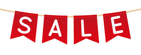 Red flags with sale messagのイラスト素材