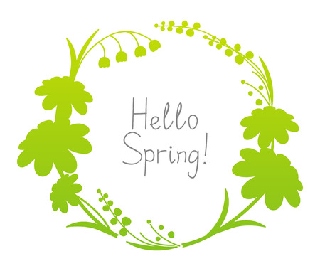Spring floral frame with place for Your textのイラスト素材