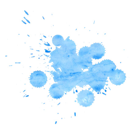 Vector watercolor splash isolated on whiteのイラスト素材
