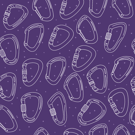 Seamless pattern with climbing carabinersのイラスト素材
