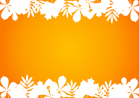 Autumn leaves border for Your designのイラスト素材