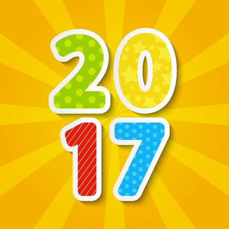 New Year 2017 concept for Your designのイラスト素材