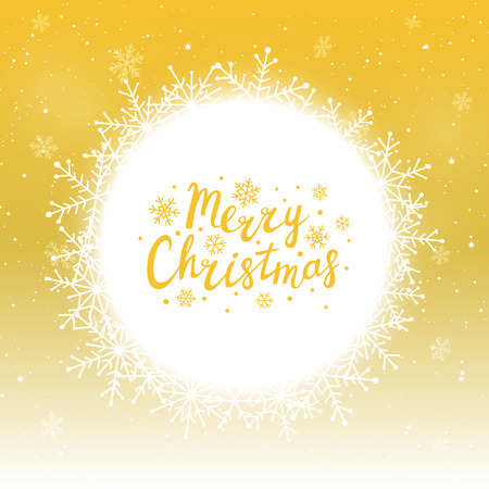 Snowflakes round frame for Your designのイラスト素材