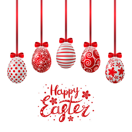 Red Easter eggs for Your designのイラスト素材