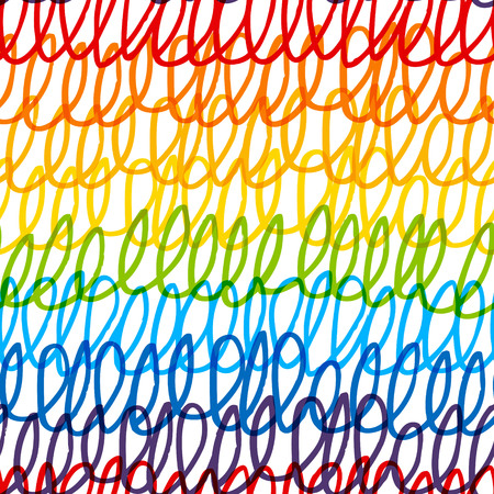 Seamless pattern with rainbow scribble textureのイラスト素材