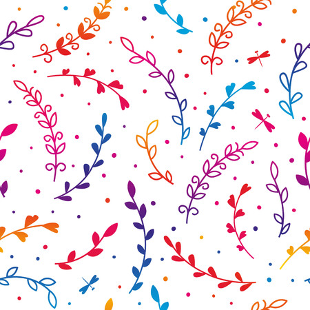 Seamless pattern with floral ornateのイラスト素材