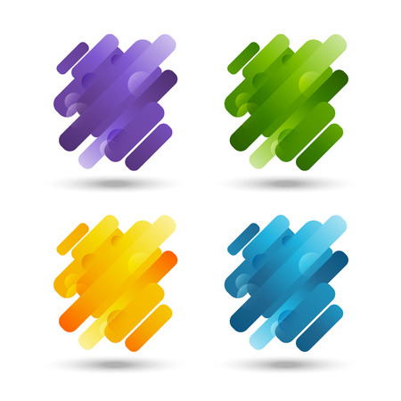 Set of color design elementsのイラスト素材