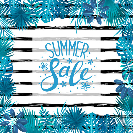 Tropical leaves background for Your summer designのイラスト素材