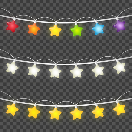 Set of color light bulbsのイラスト素材