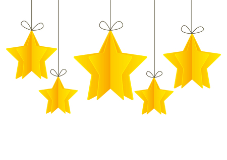 Paper stars decorations for Your designのイラスト素材