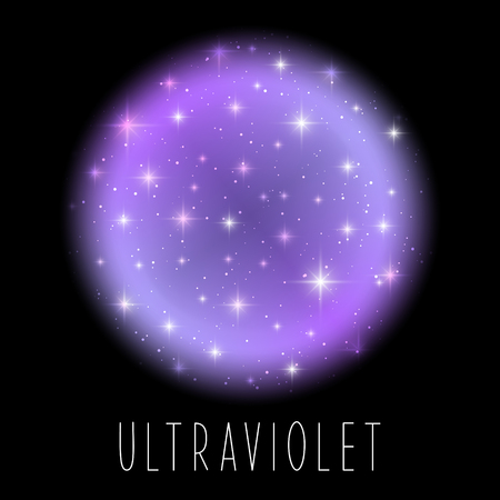 Shiny space design element on black backgroundのイラスト素材