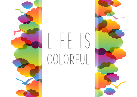 Abstract background with color clouds Vector illustration.のイラスト素材