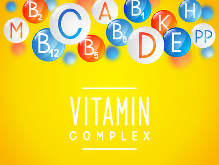 Main vitamins background for Your designのイラスト素材